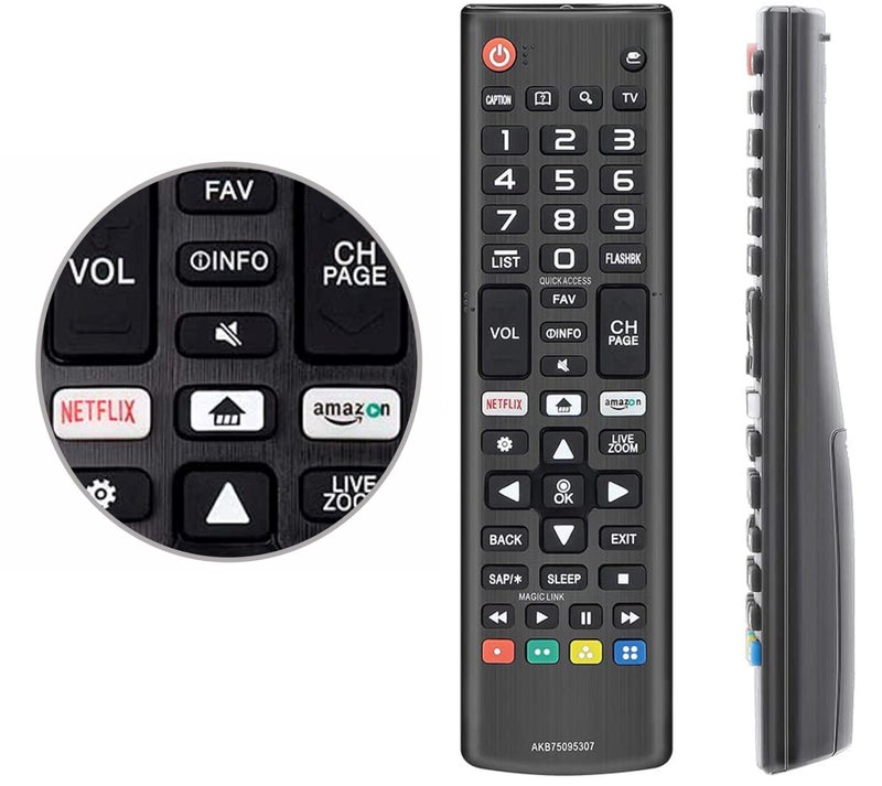UBay Universal Remote Control AKB75095307 for LG-TV-Remote, Compatible with LG UHD OLED 4K 8K Smart TVs - Image 1